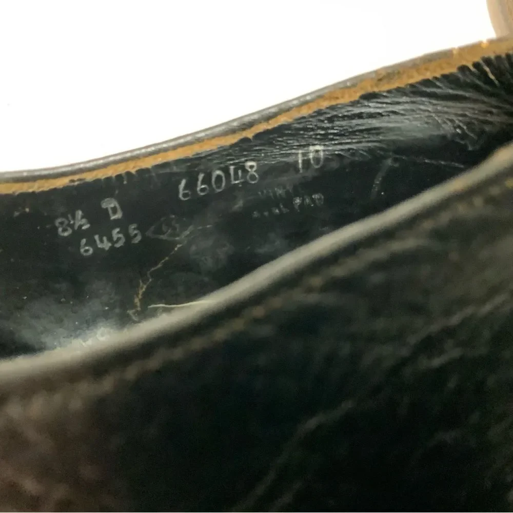 Shark Grain Cowhide Black Leather Dress Shoes Men’s 8.5 D